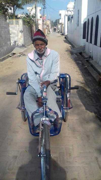 Distributed wheels chairs to Poor people